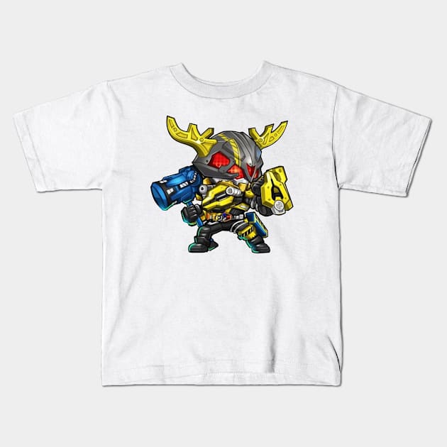 kamen rider Kids T-Shirt by mprokolo corgi